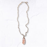 Oval resin pendant necklace