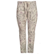 Flower leaf print pant