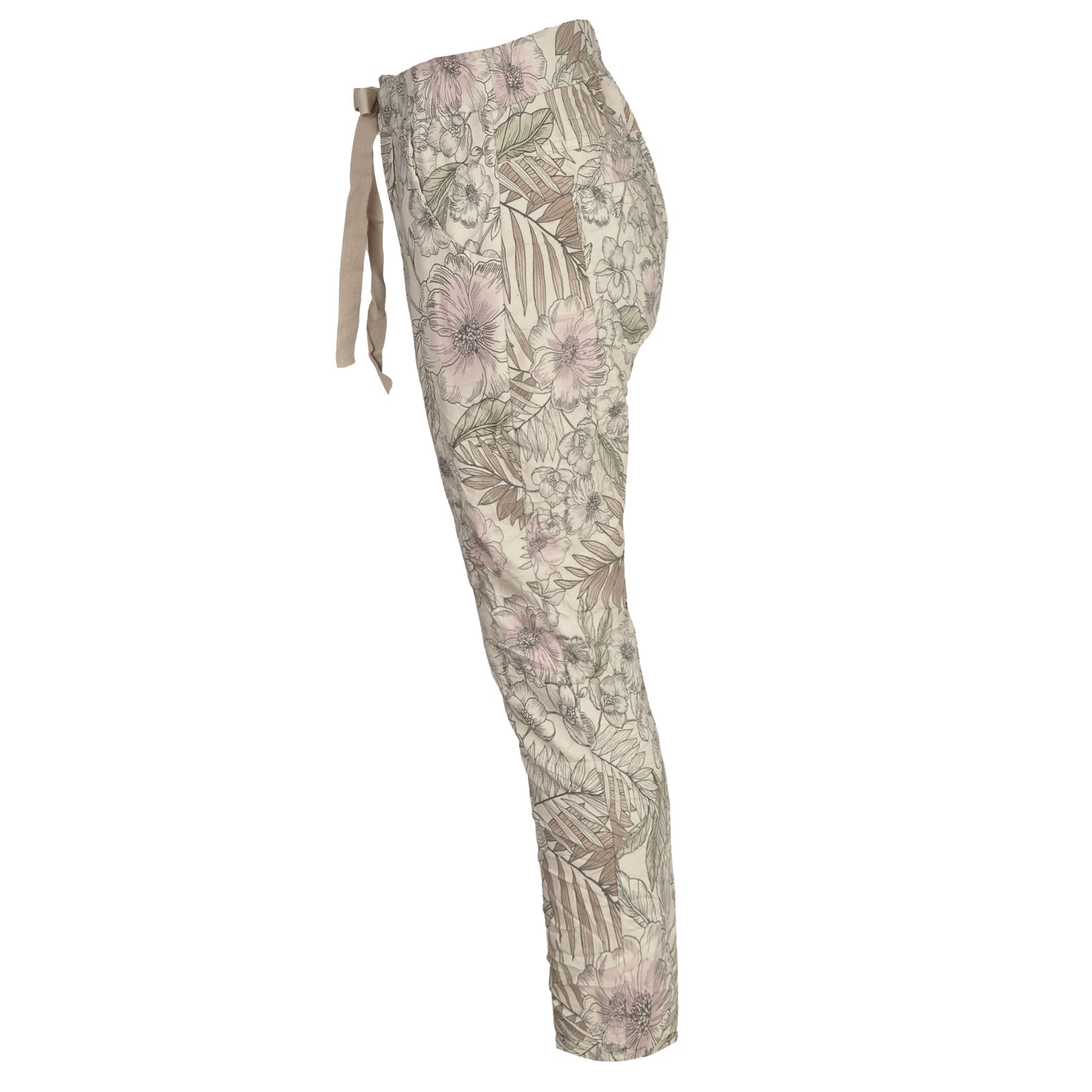 Flower leaf print pant