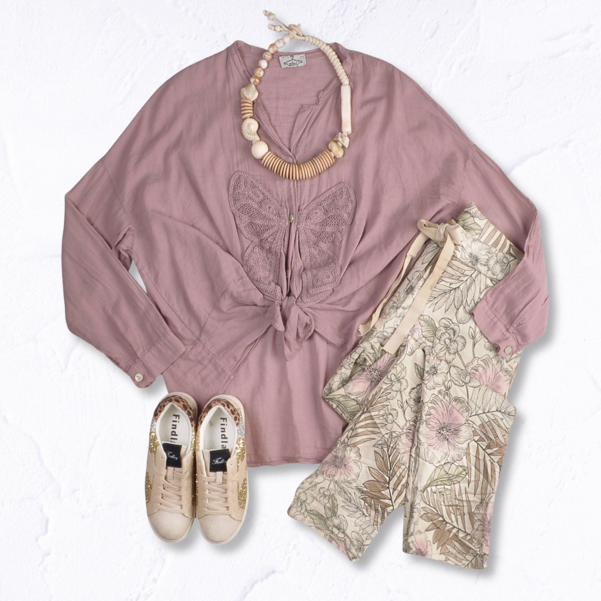 Crochet butterfly shirt