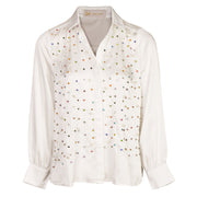 Pearl diamante embellished shirt