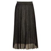Shimmer pleated mesh skirt