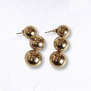 Tripple ball stainless steel earrings
