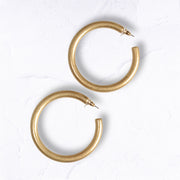 Matt large hoop earrings