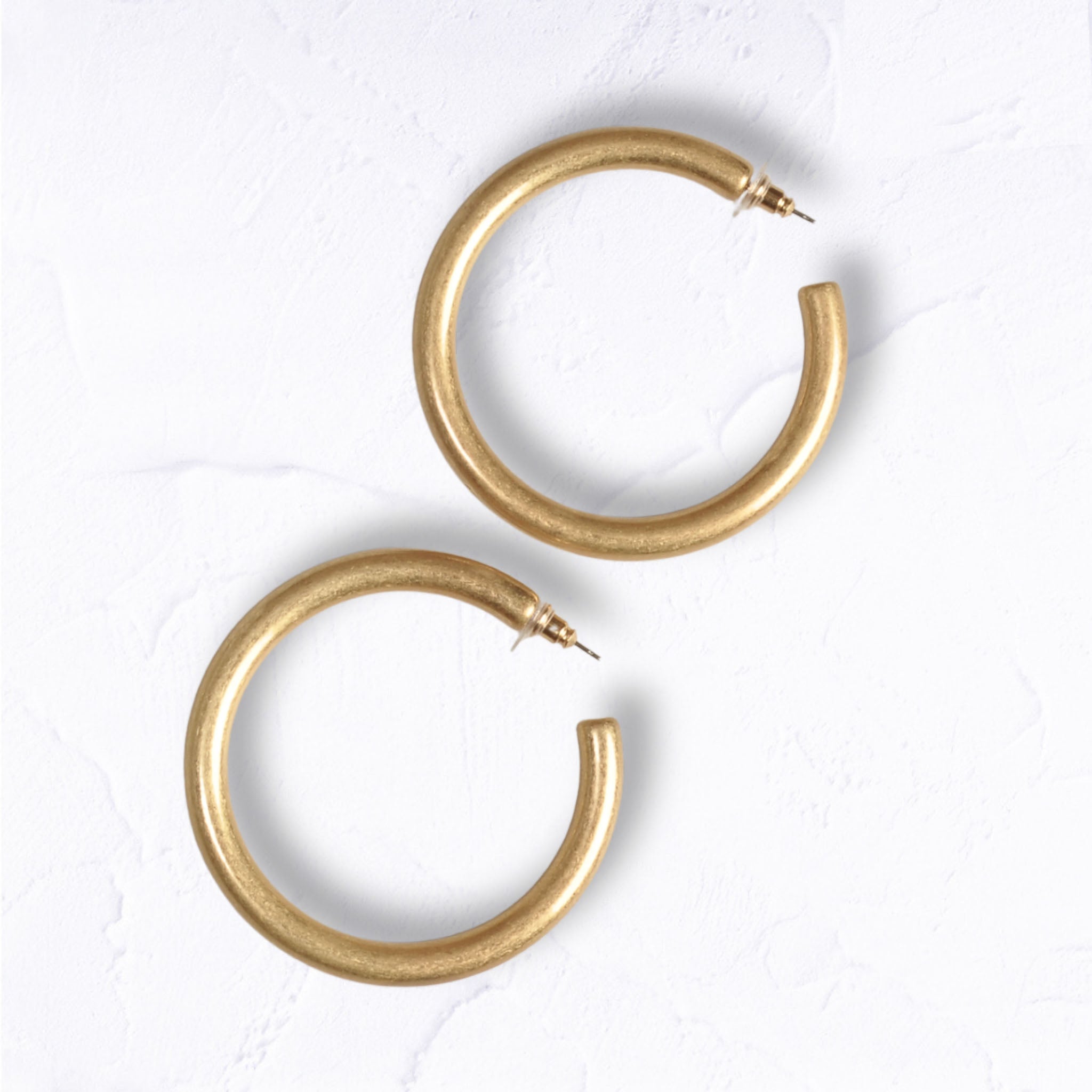 Matt large hoop earrings