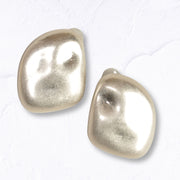 Chunky matt oblong earrings