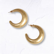 Matt chunky hoop earrings