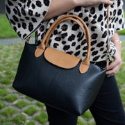 Genuine leather 2-tone bag