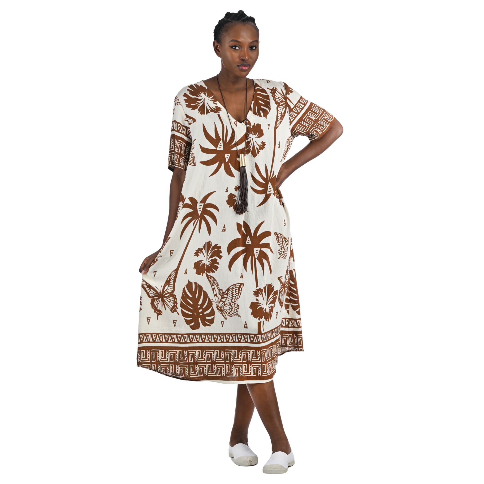 Butterfly palm dress