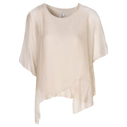 Asymetrical double layered silk top