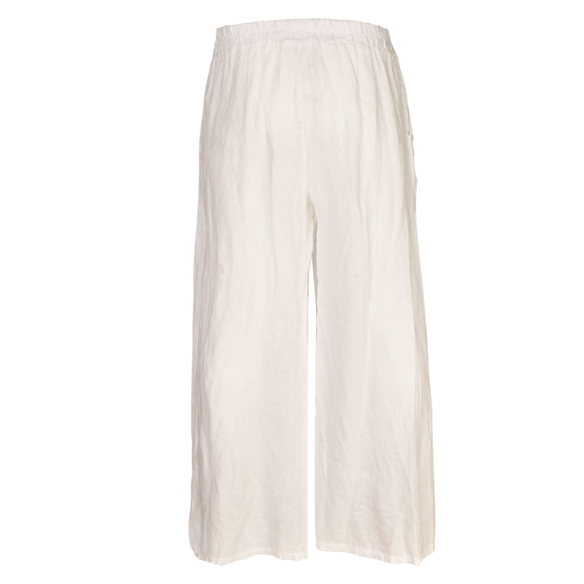 Sequin lace slashed pocket linen pant