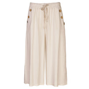 3 Buttons cropped wide leg pant