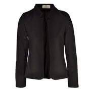 Collarless crop jacket