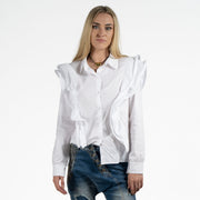 Structured frill shirt