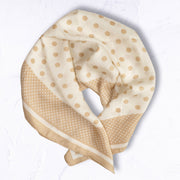 Polka dot print silky neckerchief