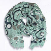 Multi circle print bamboo scarf