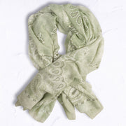 Raw-edge bandana print