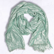 Shimmer lurex raw edge scarf