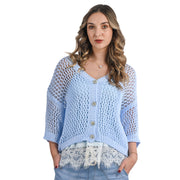 Crochet four button cardi