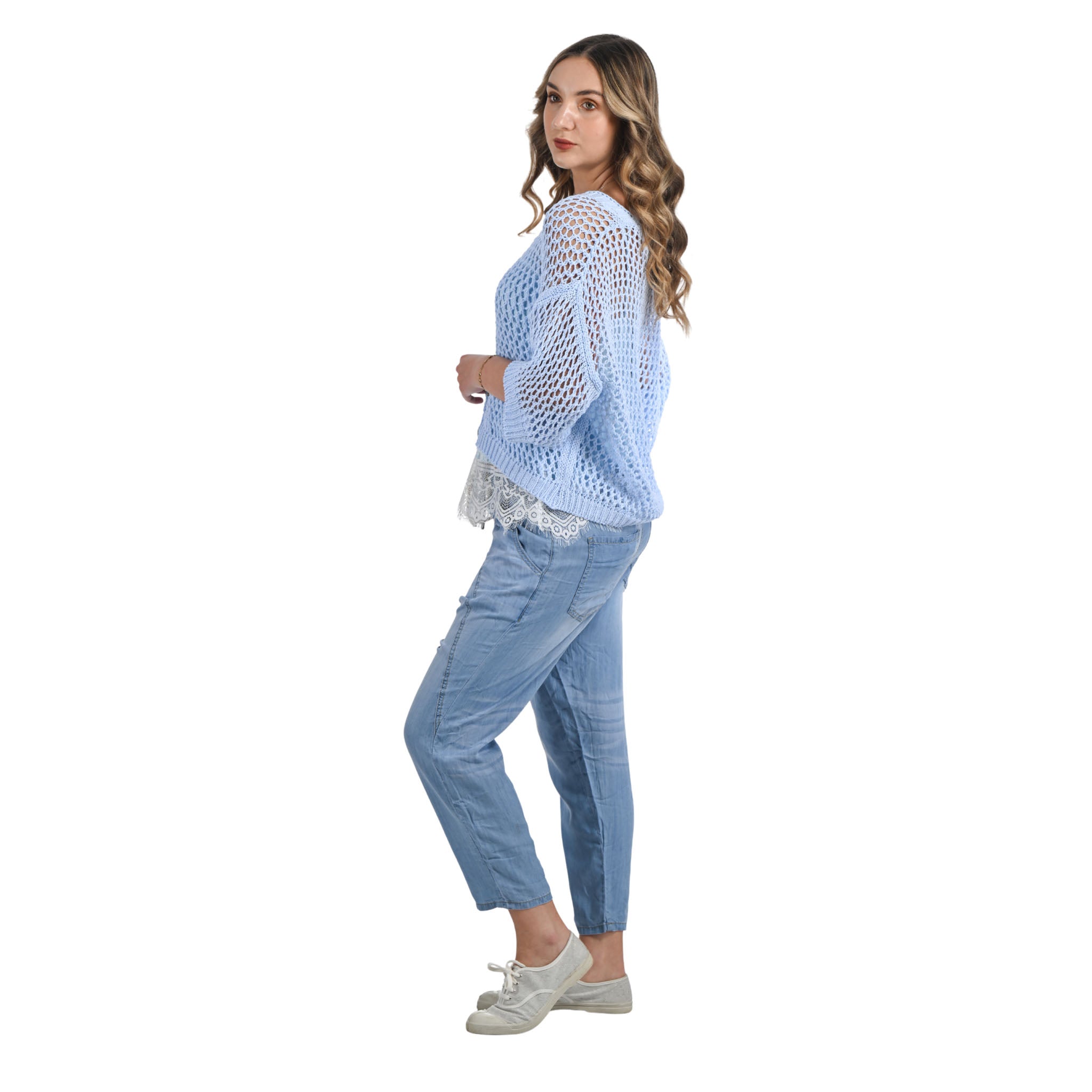 Crochet four button cardi
