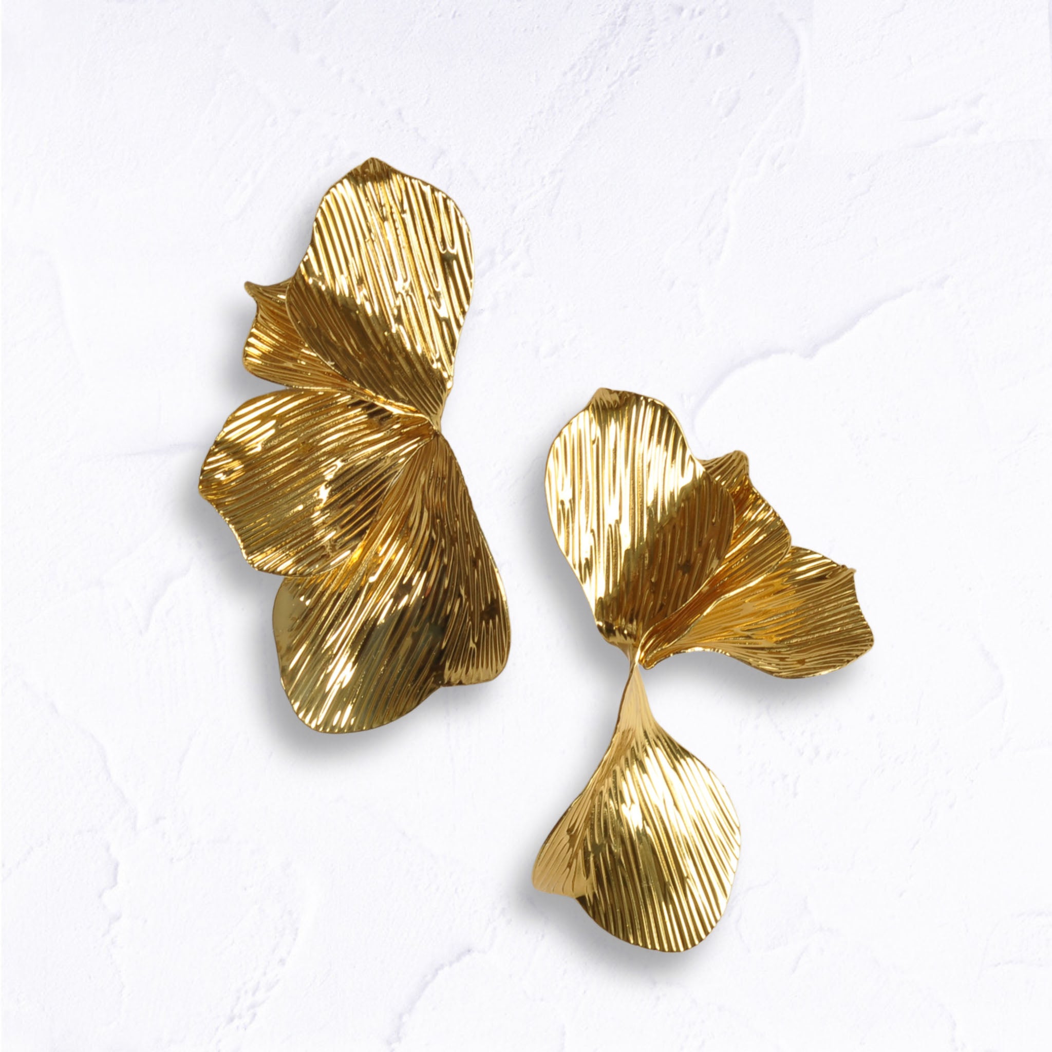 Texured petal earrings