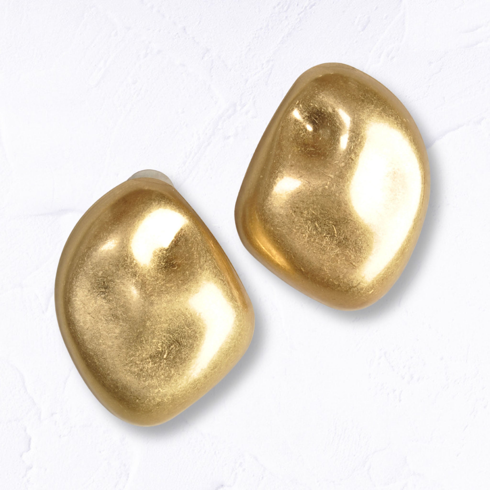 Chunky matt oblong earrings