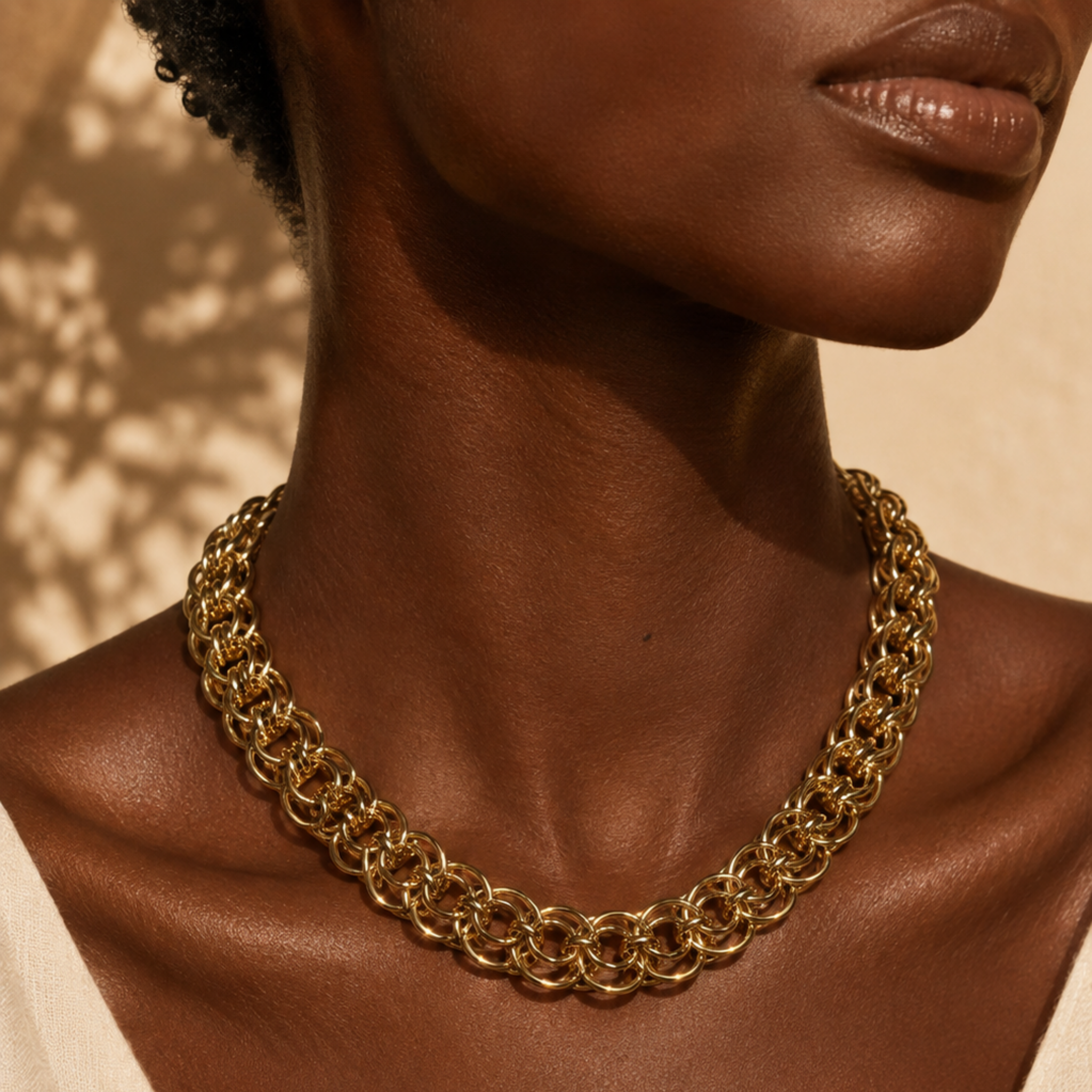 Interlocked stainless steel choker