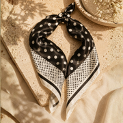 Polka dot print silky neckerchief