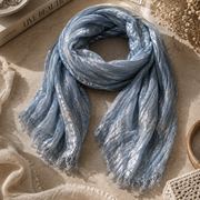 Shimmer lurex raw edge scarf