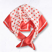 Polka dot print silky neckerchief