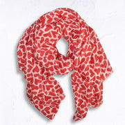 Multi heart glitter scarf