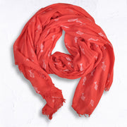 Fish print bamboo scarf