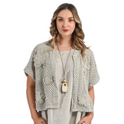 Multi flower crochet cardi