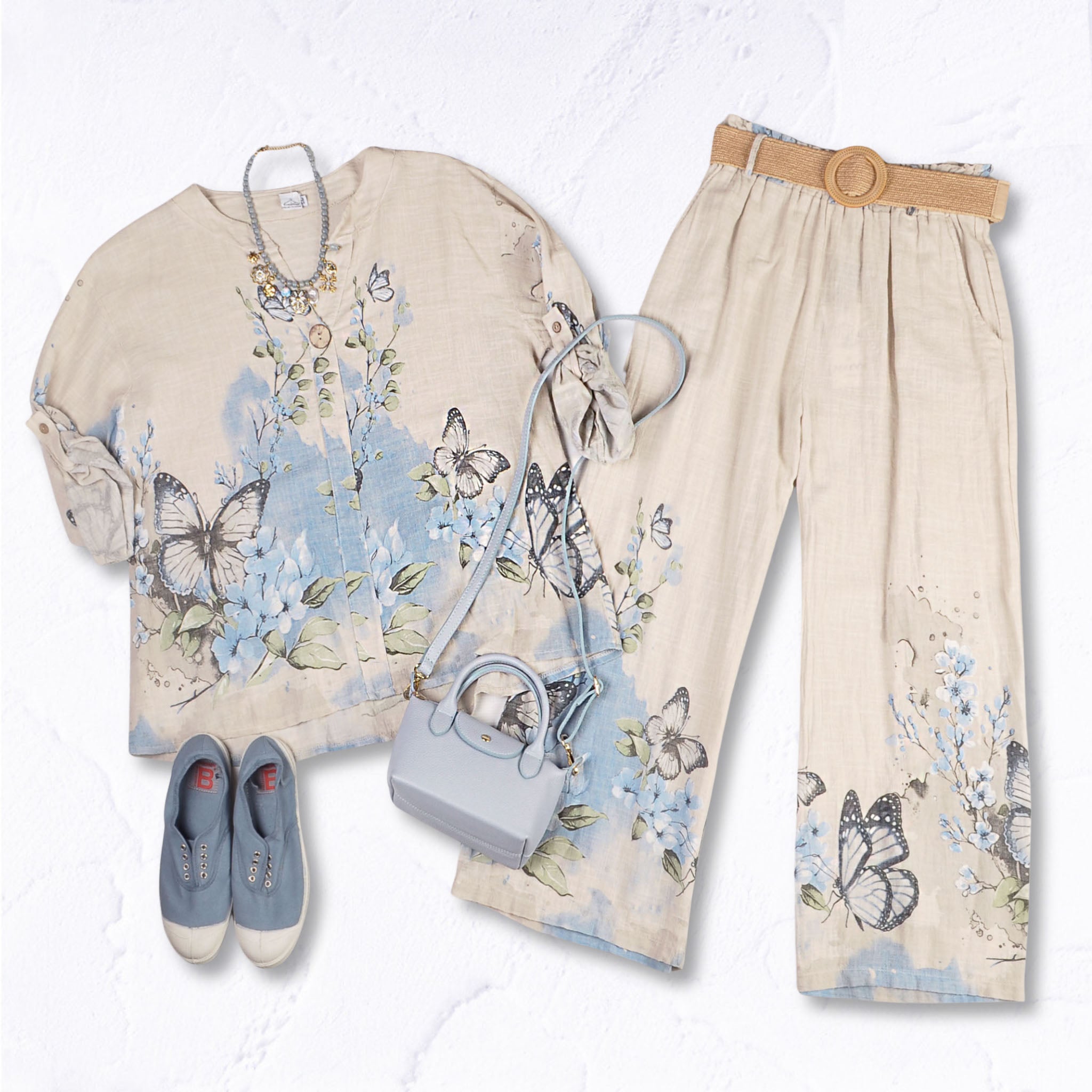 Butterfly print top