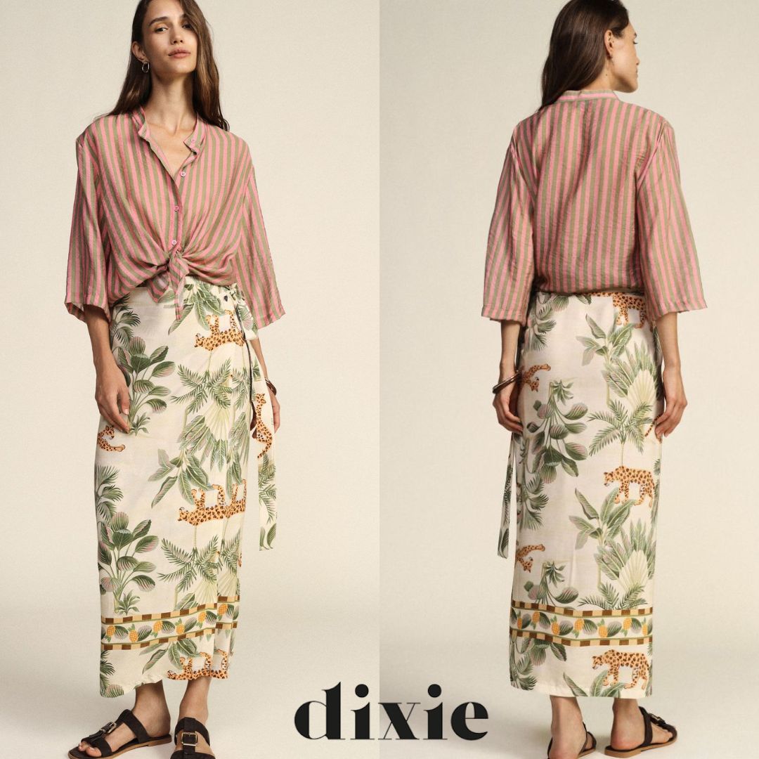Dixie thin stripe print shirt