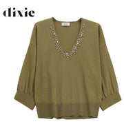 Dixie diamante detail knit top