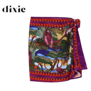 Dixie jungle print wrap skirt mini