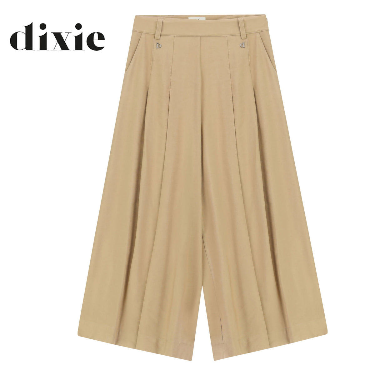 Dixie pleate detail culotte pant