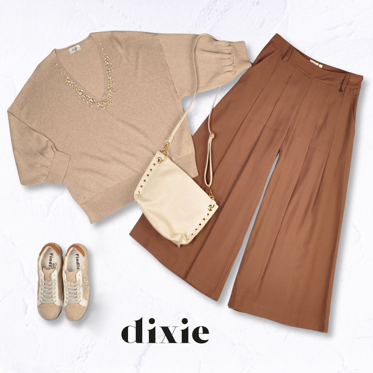 Dixie pleate detail culotte pant