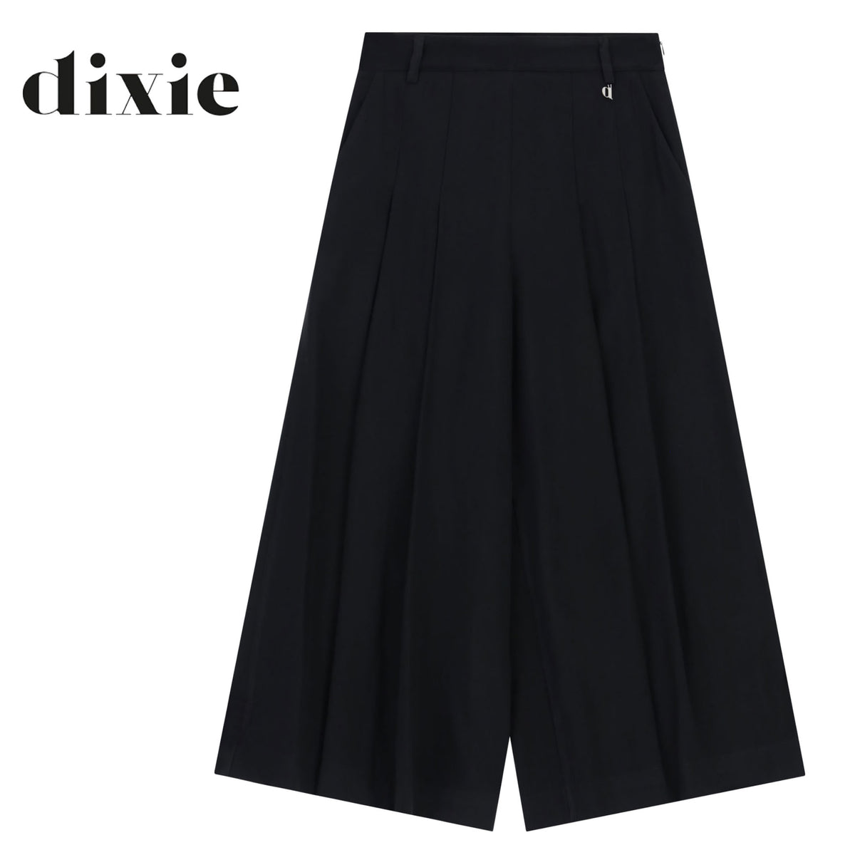 Dixie pleate detail culotte pant