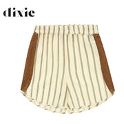 Dixie flocked stripe anglaise panel detail shorts