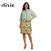 Dixie persian print wrap skirt midi