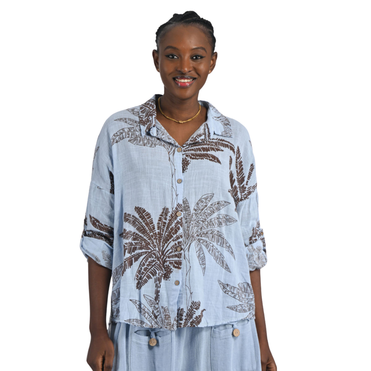 Giant palm print shirt