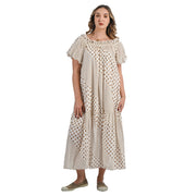 Mini polka dot bubble sleeve dress