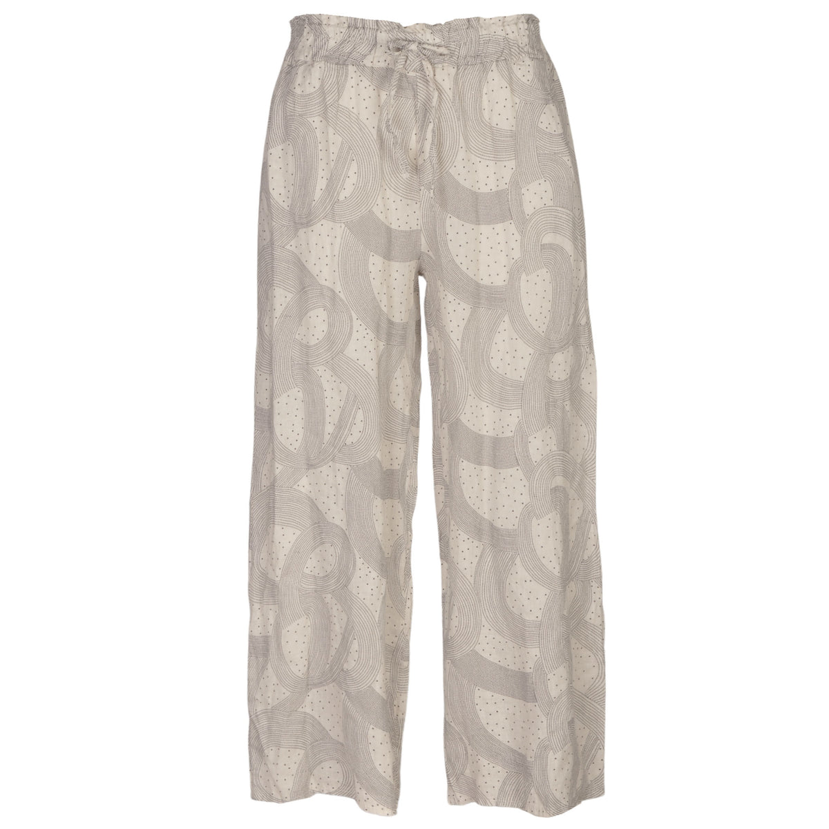 Infinity knot print linen pant