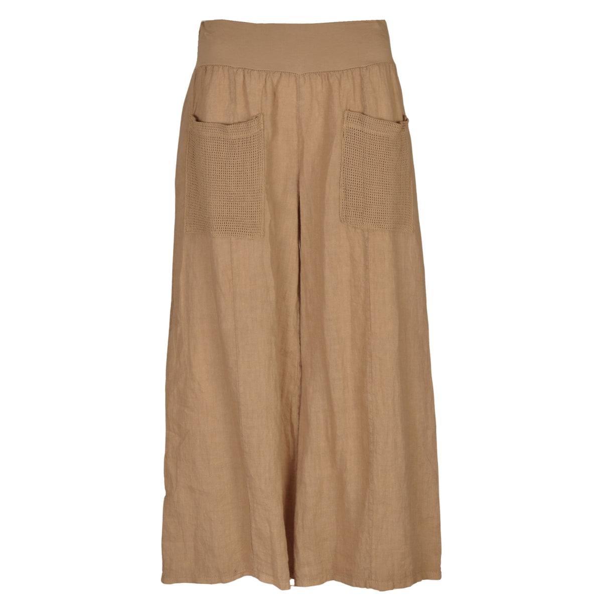 Mesh pocket linen pant