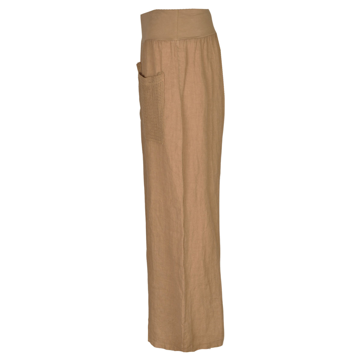 Mesh pocket linen pant