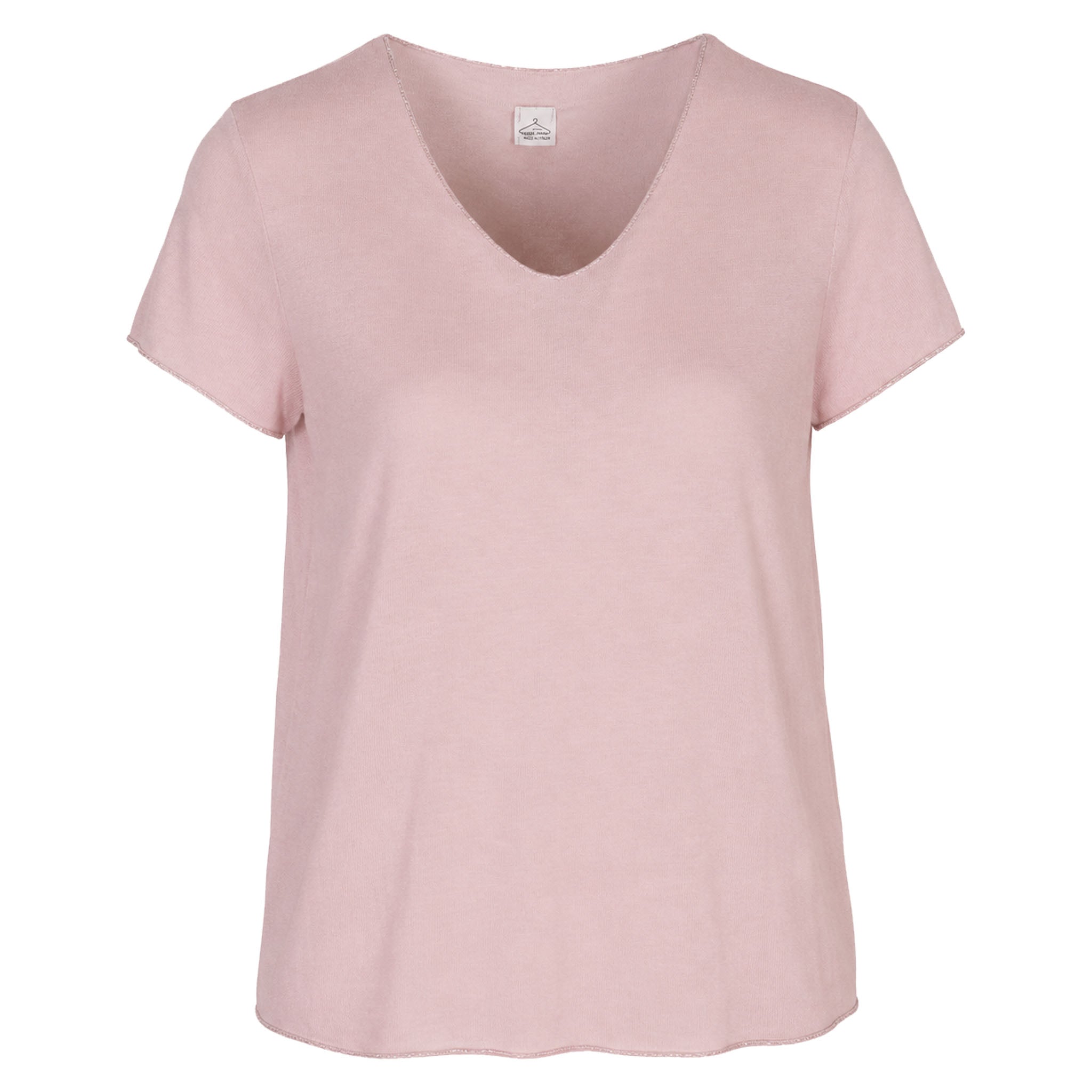 Lurex trim basic knit top