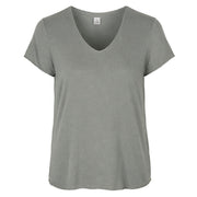 Lurex trim basic knit top