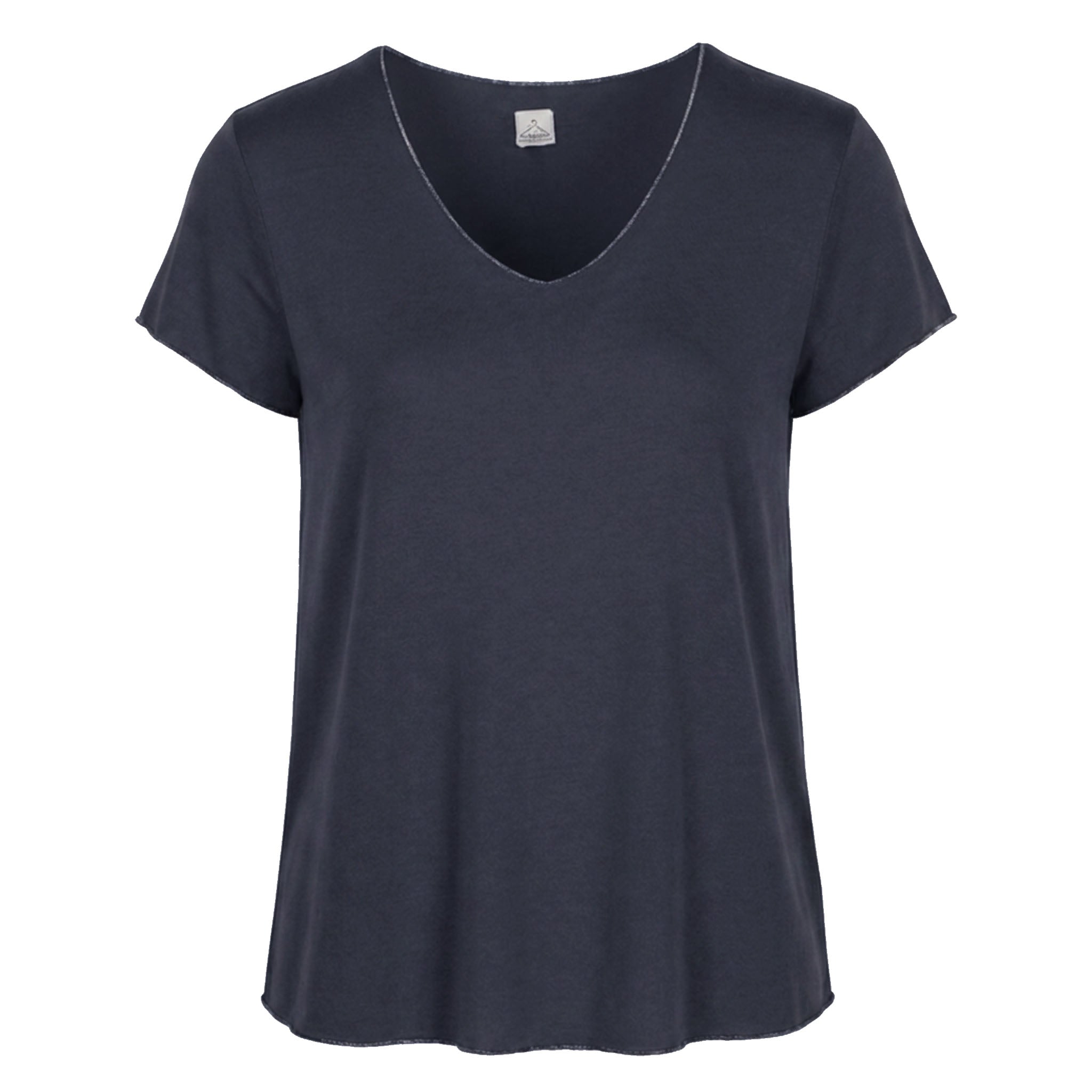 Lurex trim basic knit top
